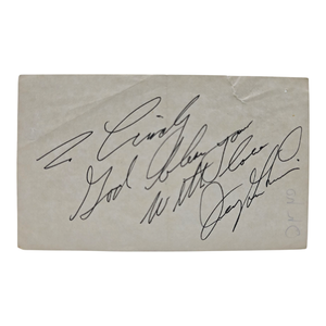 lot 154 image: Jerry Lee Lewis Signed Note to Cindy Cash