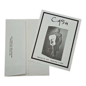 lot 126 image: Johnny Cash Memorial Acknowledgment Card  2003  With Envelope