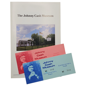 lot 166 image: Johnny Cash Original Museum Brochure with Complimentary Admission Tickets