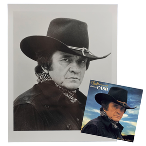 lot 169 image: Johnny Cash Album Cover Photograph  Original B&W Version of the Photograph by Marty Stuart Used for The Adventures of Johnny Cash Album Cover