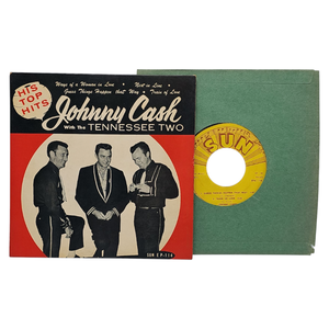 lot 205 image: Johnny Cash with the Tennessee Two  His Top Hits (Sun EP-114)  Original 1958 Sheldon Pressing  VERY Clean Copy $1,000$1,500 Estimate