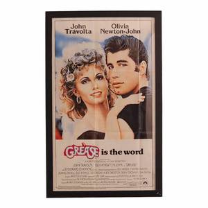 lot 405B image: Grease (1978) Original Theatrical Insert Poster  Framed