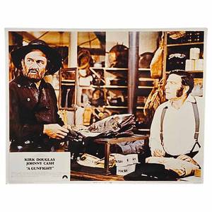 lot 178 image: Original 1971 Paramount Lobby Card Featuring Johnny Cash and Kirk Douglas  A Gunfight