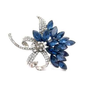lot 133B image: June Carter Cash Owned  Dazzling Blue and White Costume Brooch
