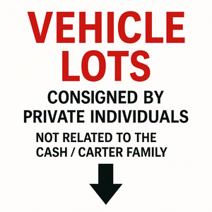 lot 0I image: Vehicle Lots - None of the Vehicles in this Auction are Related to the Cash  Carter Family