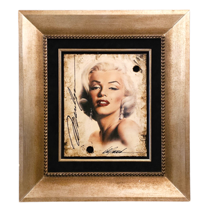 lot 299X image: Bill Mack Original Marilyn Monroe Painted on a Piece of the Original 1923 Hollywood Sign Estimate $10,000 - $20,000
