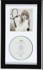 lot 405G image: Taylor Swift Signed Custom Framed Tortured Poets Department CD Insert Display with Disc (Beckett)