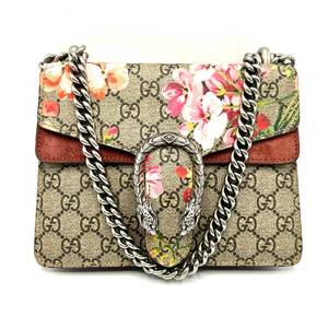 lot 469C image: Gucci GG Supreme Red Blooms Dionysus Mini Shoulder Bag Pre-Owned Retail $1,600