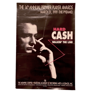 lot 189 image: 14th Annual Premier Player Awards 17 x 25 Poster  Hard Cash Walkin the Line (1999) $400 - $800 Estimate