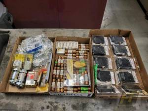 lot 15 image: Cutler-Hammer Circuit Breakers, Bussmann Fuses, Various Amps