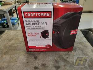 lot 19 image: Craftsman Retractable Air Hose Reel, 38 in. x 30 ft., Wall Mount, 300 PSI