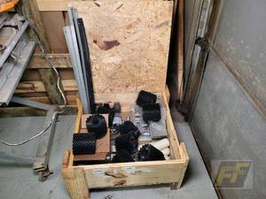 lot 26 image: Industrial Cleaning Brush Set with Bearings, Rollers, Metal Frames