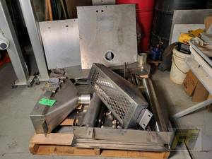 lot 43 image: Industrial Ductwork Components, Stainless Steel, Various Sections