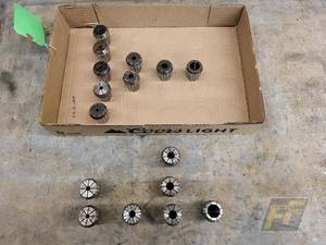 lot 99 image: ER32 Collets, 9 Pieces, Steel, Compatible with ER32 Chucks