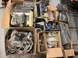 lot 120 image: CNC components, circuit boards and electronic parts