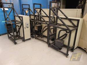 lot 138 image: (4) Controller stands with side mount Electrical Cabinets