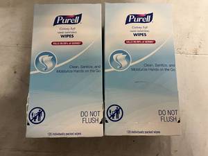 lot 32 image: 2 Packs of Purell Wipes