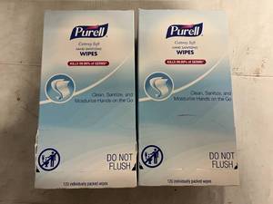 lot 33 image: 2 Packs of Purell Wipes