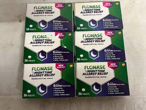 lot 95 image: 6 Boxes of Flonase Nighttime Allergy Relief