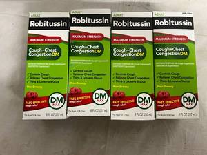 lot 98 image: 4 Bottles of Robitussin Cough and Chest Congestion