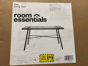 lot 48 image: Room Essentials Patio Dining Table - 55 x 35