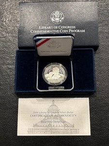 2000-P Library of Congress Silver Dollar Proof