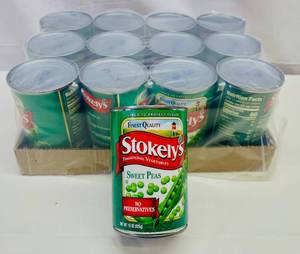 12x 15oz Stokelys Sweet Peas
