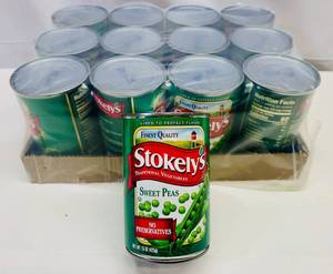 12x 15oz Stokelys Sweet Peas