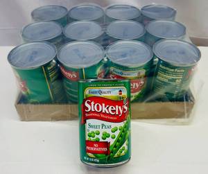 12x 15oz Stokelys Sweet Peas