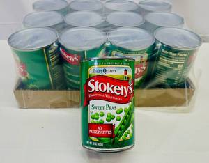 12x 15oz Stokelys Sweet Peas