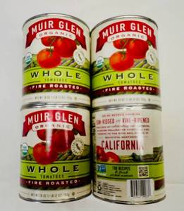 4x 1lb 12oz Muir Glen Organic Fire Roasted Whole Tomatoes