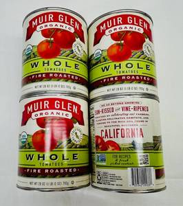 4x 1lb 12oz Muir Glen Organic Fire Roasted Whole Tomatoes