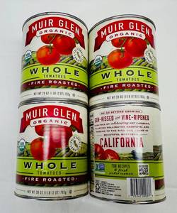 4x 1lb 12oz Muir Glen Organic Fire Roasted Whole Tomatoes