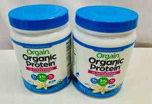 MM. 2x Orgain Organic Protein-Vanilla