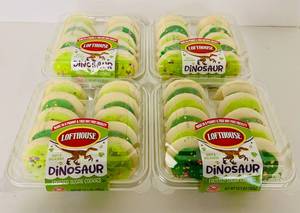 CC. 4x 10 Lofthoue Frosted Sugar Cookie-Dinosaur