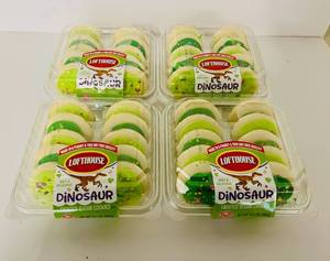 CC. 4x 10 Lofthoue Frosted Sugar Cookie-Dinosaur