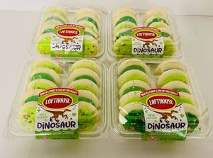 CC. 4x 10 Lofthoue Frosted Sugar Cookie-Dinosaur
