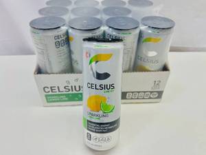 SSS. 12x 12oz Celsius-Lemon Lime Carbonated