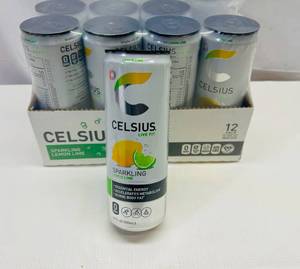 SSS. 12x 12oz Celsius-Lemon Lime Carbonated