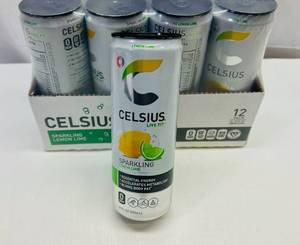 SSS. 12x 12oz Celsius-Lemon Lime Carbonated