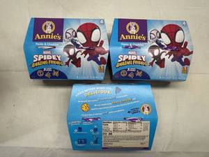 3x 4-1.87oz Annies Pasta & Cheddar-Spidey & Friends