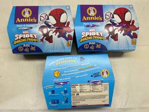 3x 4-1.87oz Annies Pasta & Cheddar-Spidey & Friends
