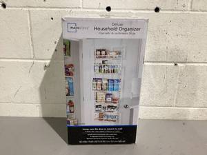 lot 492 image: Mainstays Over the Door Rack Organizer with 6 Tier Adjustable Shelves