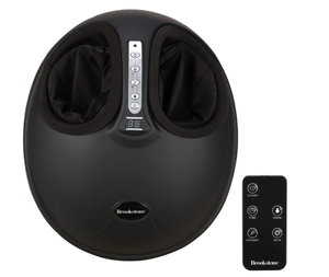 lot 100 image: Brookstone Foot Massager, 360-Degree Air Compression, Compact and Portable