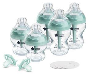 lot 390 image: LOT OF 2 Tommee Tippee Advanced Anti-Colic Fussy Baby Bottle and Pacifier Set