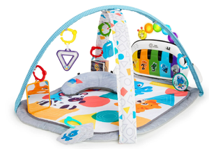 lot 496 image: Baby Einstein Kickin Tunes 4-in-1 Infant Baby Activity Gym & Tummy Time Play Mat with Piano, 0-36 Months