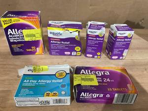 lot 404 image: LOT OF 8 Miscellaneous Allergy Medicine