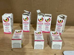 lot 435 image: LOT OF 8 iVIZIA Sterile Lubricant Eye Drops for Dry Eyes, Preservative-Free, Moisturizing, Dry Eye Relief, Contact Lens Friendly, 0.33 & 16 fl oz Bottle