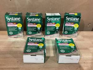 lot 436 image: LOT OF 6 Systane Ultra Lubricant Eye Drops for Dry Eye Symptoms, 25 Preservative-Free Single Use Vials