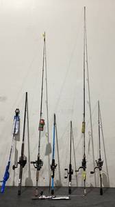 lot 632 image: LOT OF 8 Miscellaneous Fishing Rods